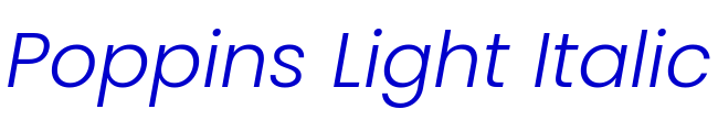 Poppins Light Italic fuente